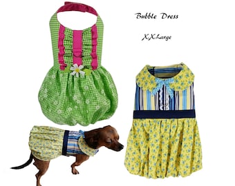 Bubble Dress -XXLARGE- Sewing Pattern PDF, Dog Clothes Pattern, Dog Dress, Dog Harness, Pet Clothes Tutorial and Sewing Pattern