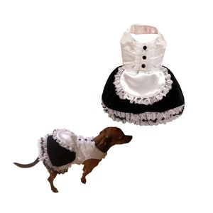 PRINTED Pattern French Maid Dog Dress Sewing Pattern Pdf, Dog Clothes Pattern, Pet Clothes Tutorial, Digital Sewing Pattern, Harness Pattern