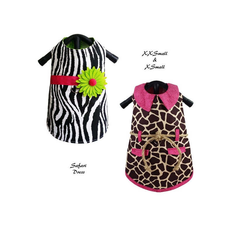 Safari Dog Dress Pattern XXSMALL & XSMALL Dog Clothes Sewing Etsy