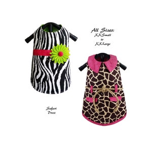 Safari Dog Dress Pattern -ALL SIZES Bundle- Dog Clothes Sewing Pattern PDF, Dog Dress Pattern, Dog Harness, Pet Clothes Tutorial