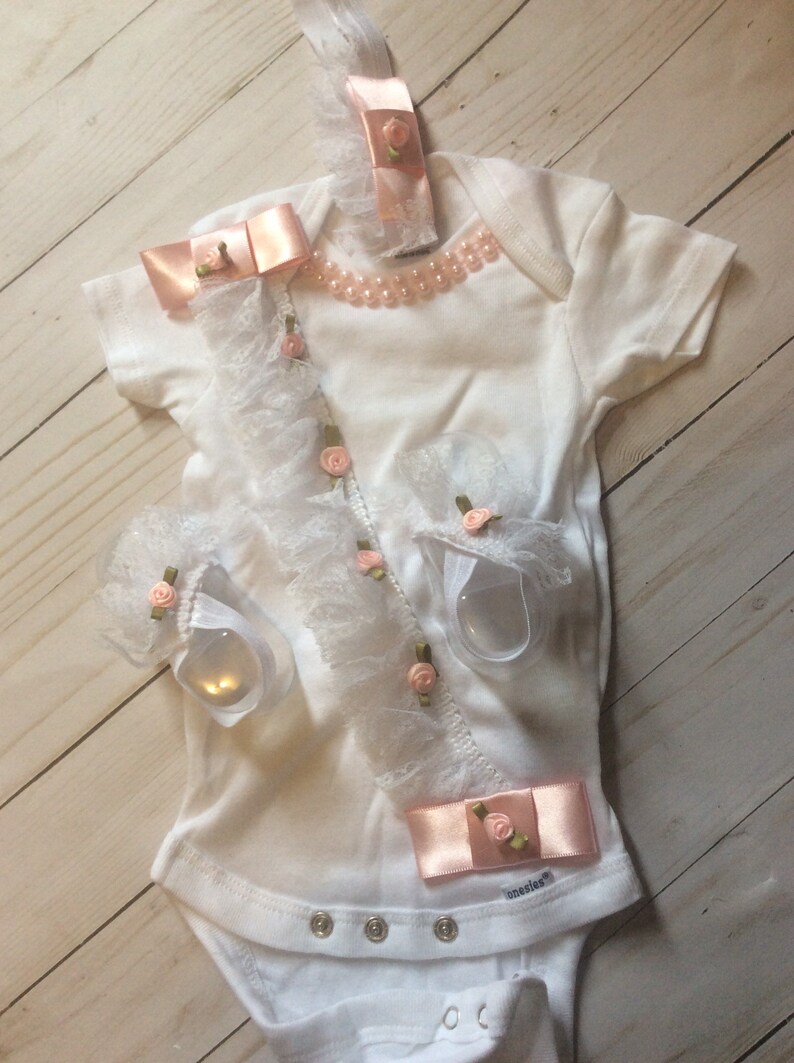 baby pink and white outfit