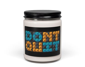 Soy Candle — Geometric Tile Scented Jar (9 oz)