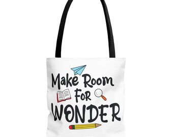 Personalized "Make Room for Wonder" Tote Bag