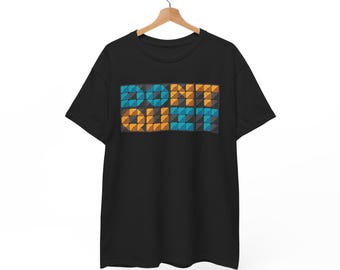 Don't Quit Graphic Tee — Motivational Retro Mosaic T-Shirt