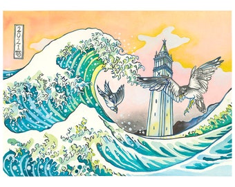 Buy The Great Wave Over Berkeley 9x12 Giclée Print Online in India - Etsy Buy The Great Wave Over Berkeley 9x12 Giclée Print Online in India - Etsy