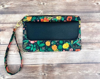 Rifle Paper Co. Fabric Phone Wallet with Removable Wristlet, Camont Clutch with Card Slots, Findlay Wallet