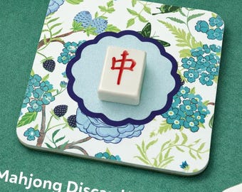 Mahjong Fliesenuntersetzer | Mahjong Tisch Accessoire | Mahjong Geschenk | Spieleabend Essential