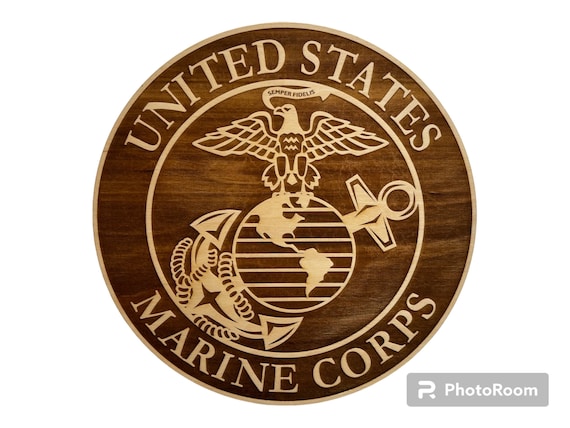 USMC Wooden Plaque, Marine Corps Gift, Military Seal - Etsy
