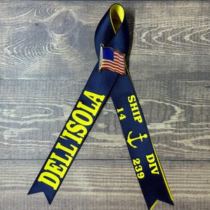 Navy PIR Ribbons,Proud Navy Mom, Navy Wife,Navy Ribbons for Sailor/Recruit Graduation, Navy Boot Camp Graduation Ribbon w/Anchor Pin,PIR