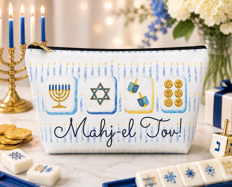 Hanukkah Mahjong Tile Bag – Festive Mahj