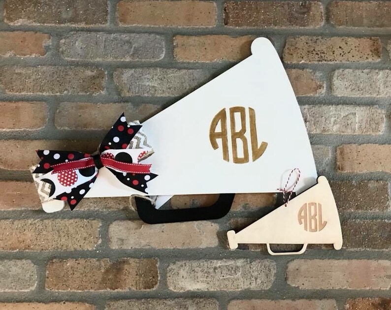 Wooden Megaphone Door Hanger/cheer Competition/wooden Etsy