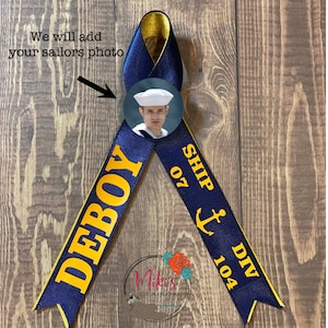 Navy PIR Ribbons,Proud Navy Mom, Navy Wife,Navy Ribbons for Sailor/Recruit Graduation, Navy Boot Camp Graduation Ribbon w/Anchor Pin,PIR
