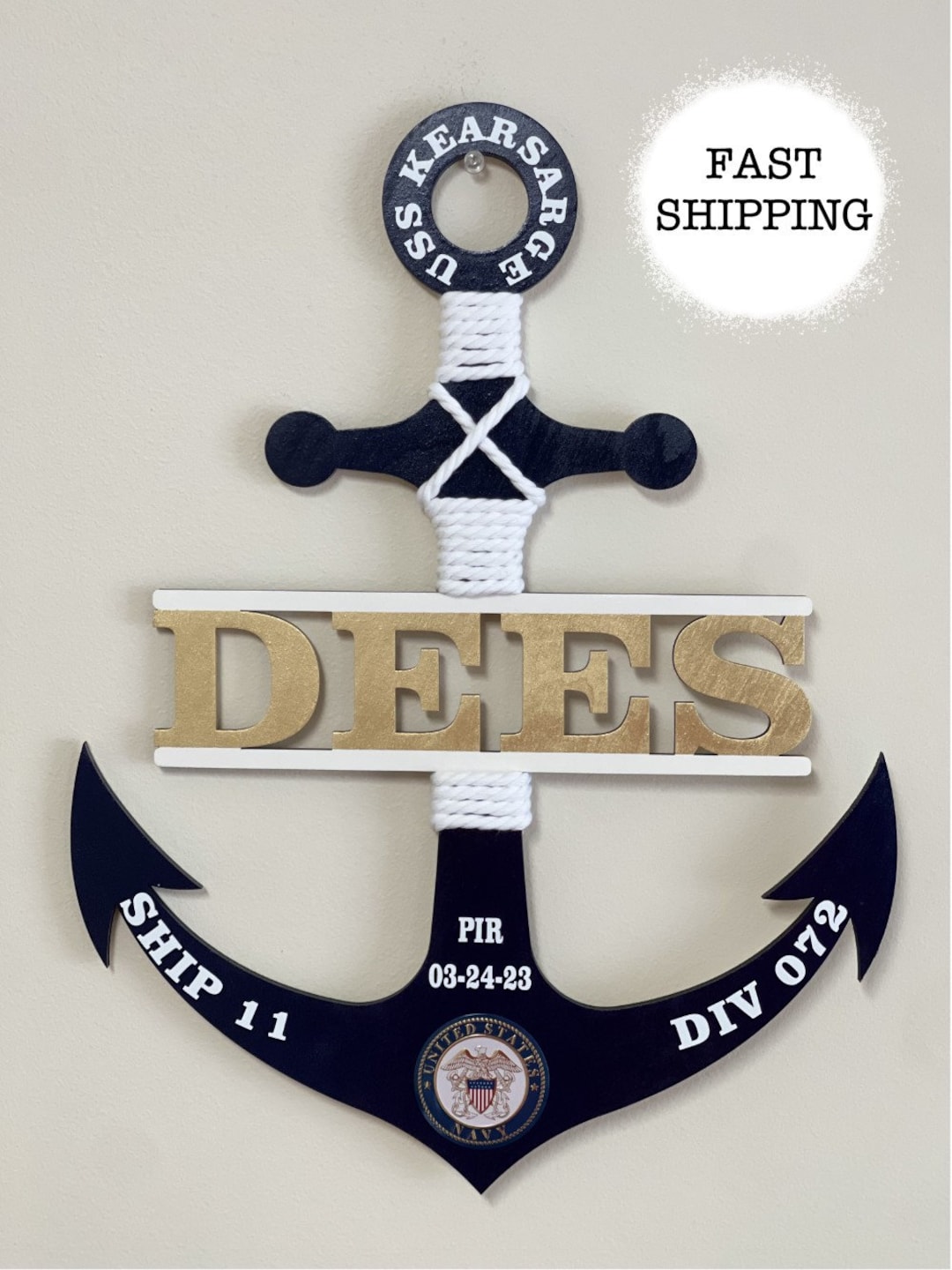 Navy Anchor Door Hanger Navy Anchors for Graduation Navy Etsy