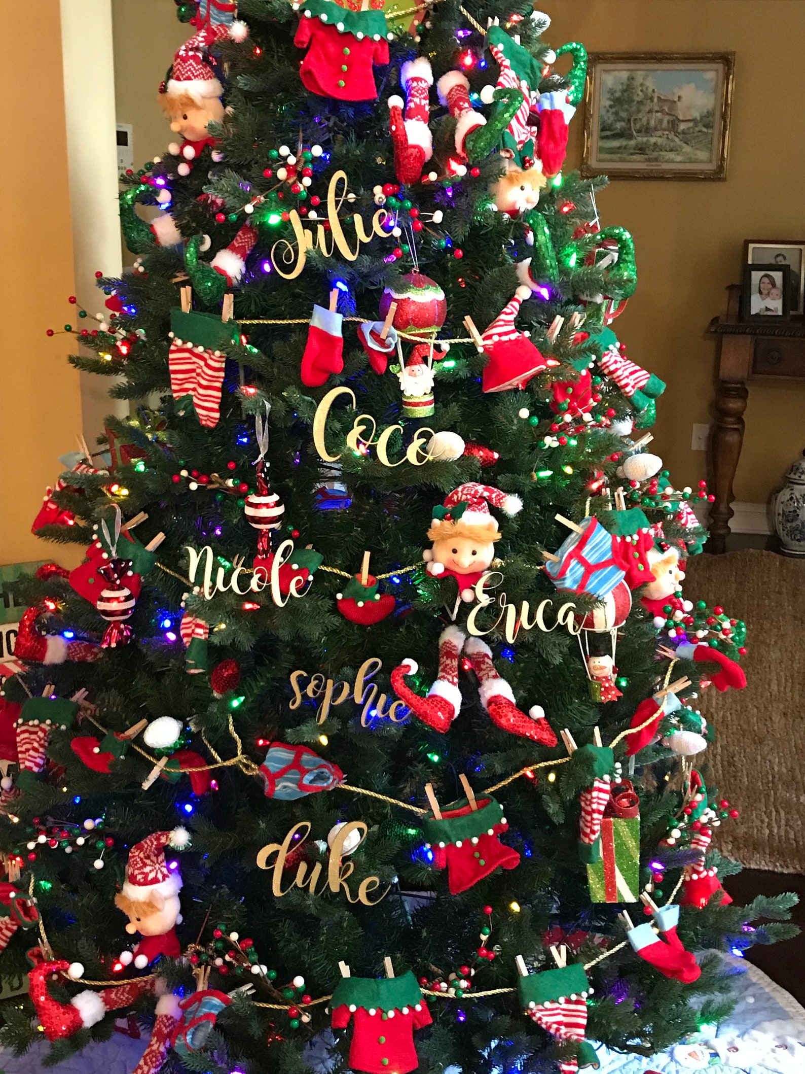 Custom Name Ornament for Christmas Tree/christmas Tree Name Etsy