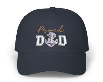 Proud Navy Dad Cap | Personalized Last Name Optional