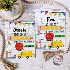 Reusable First Day of School Sign: Personalized Dry Erase Board
