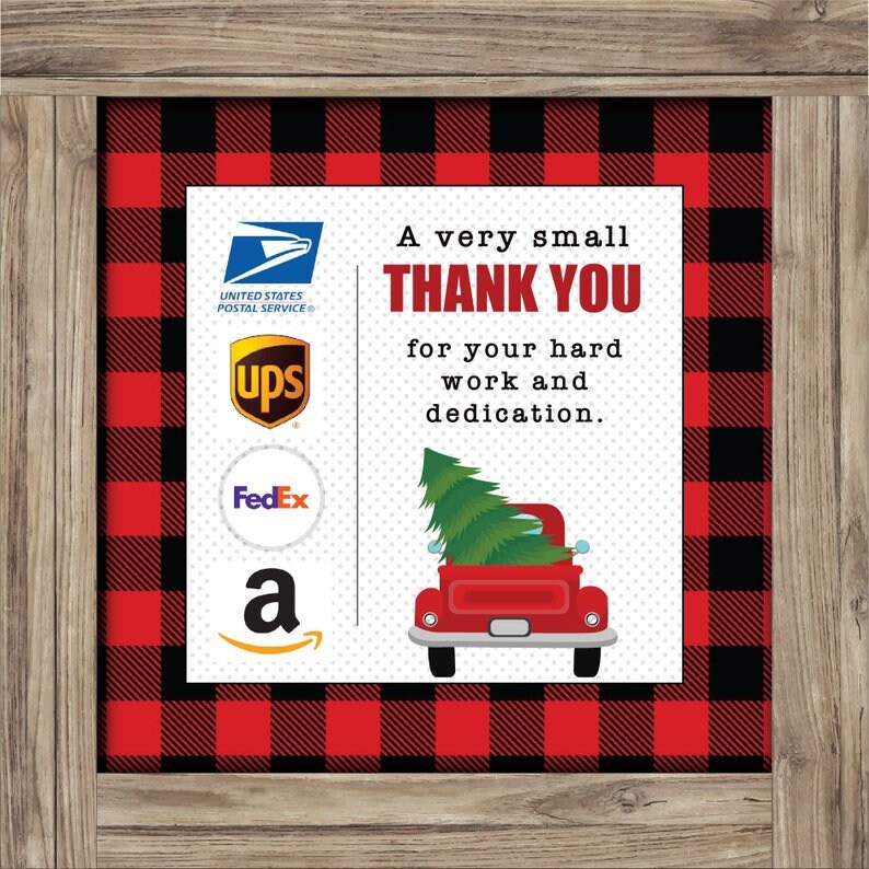 Metallschild Thank You Delivery Driver – Vintage-Schild 30x20 Cm Für Haustür Oder Snackstation