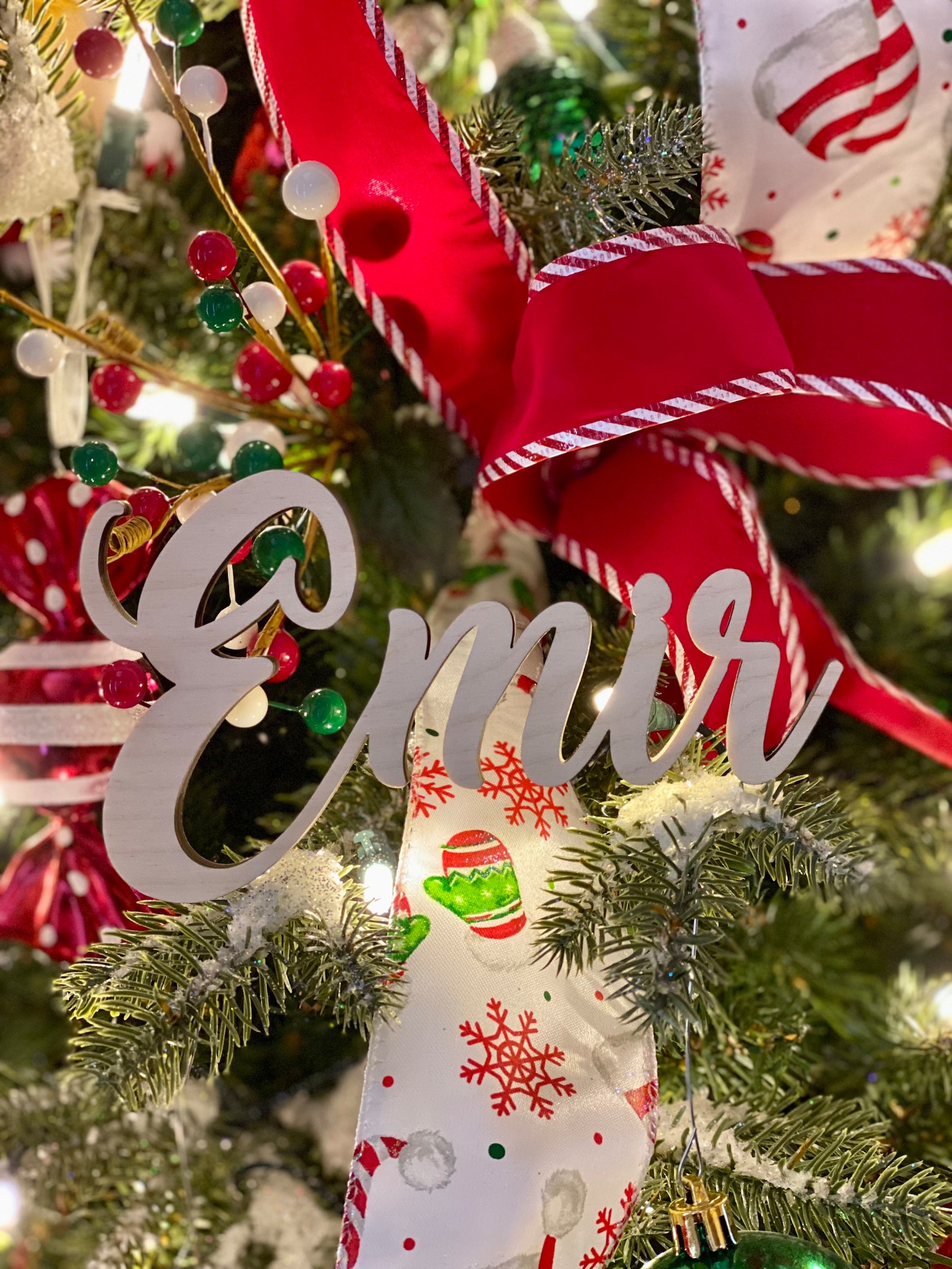 Custom Name Ornament for Christmas Tree/christmas Tree Name Etsy