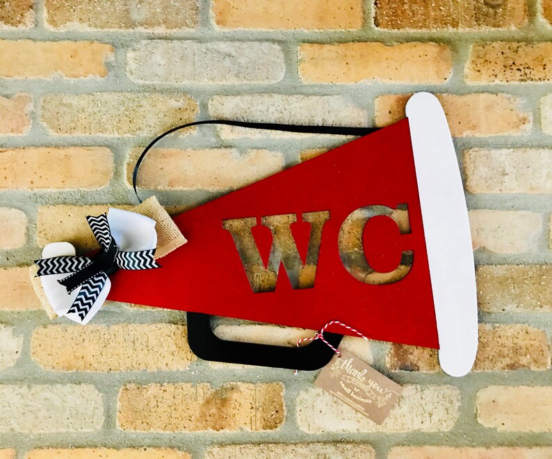 Wooden Megaphone Door Hanger/cheer Competition/wooden Etsy