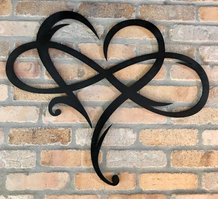 Infinity Heart Wood Sign Infinity Symbol Wall Art Love Etsy