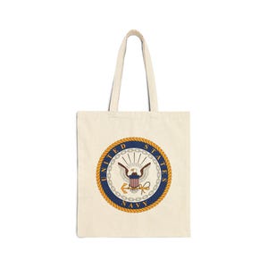 Proud Mom Anchor Tote Bag: Navy Nautical Canvas Shopping Bag image 6