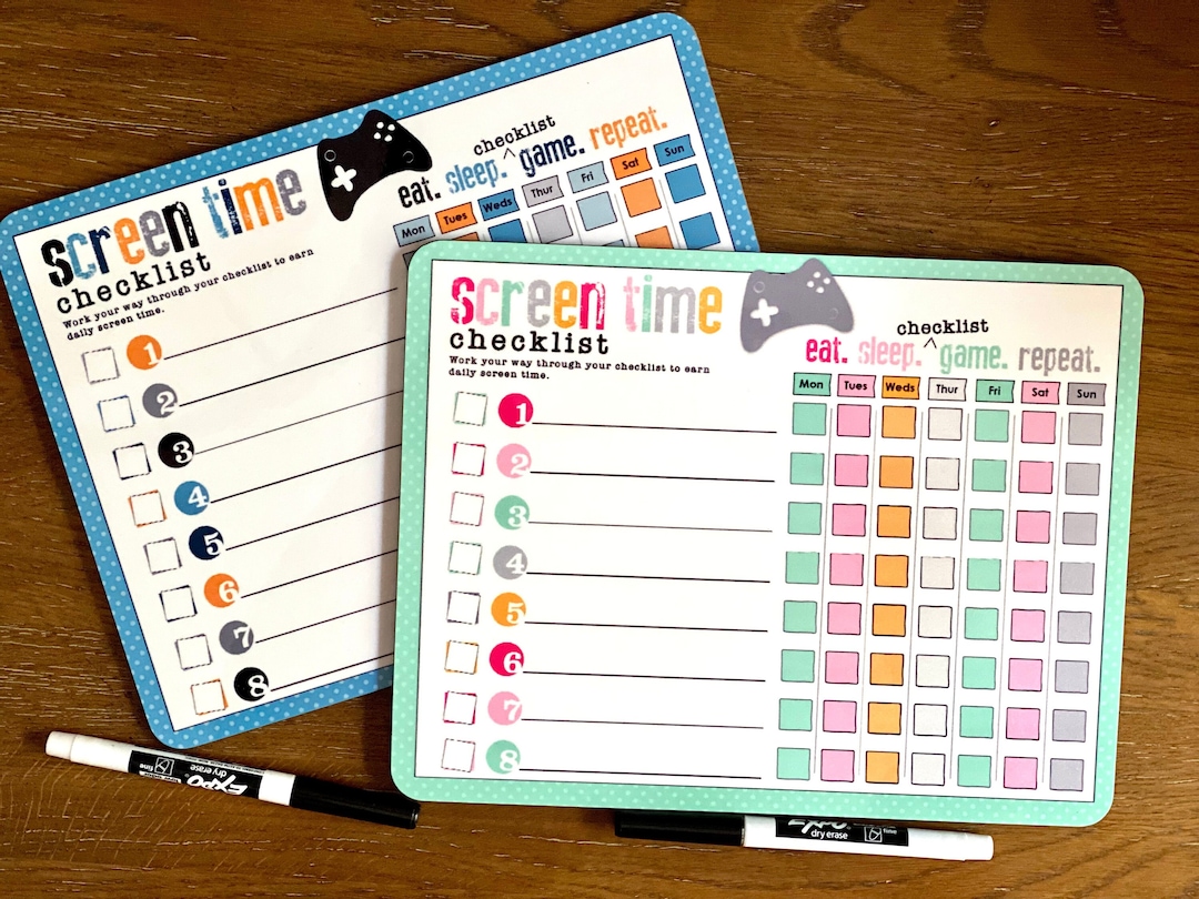 SCREEN TIME Video Game Gamer Checklist To-do / CHORE Board - Etsy UK