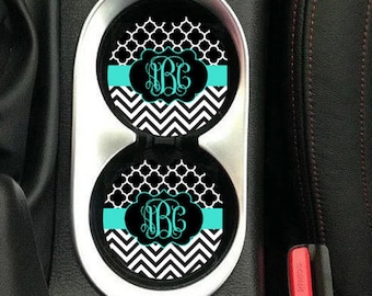 Monogrammed Car Coaster: Personalized Sandstone Cup Holder Coaster
