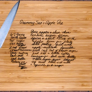 Handwritten Heirloom/Custom Engraved Cutting Board/Actual Handwriting/Kids Actual Handwriting/Keepsake Handwriting/Engraved Cutting Board