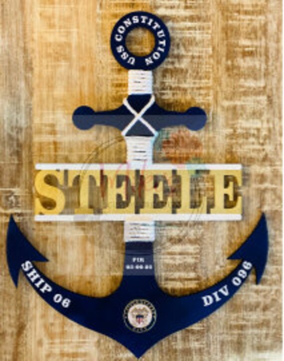 Personalized Us Navy Anchor Anchor Pir Anchor Sailor Etsy