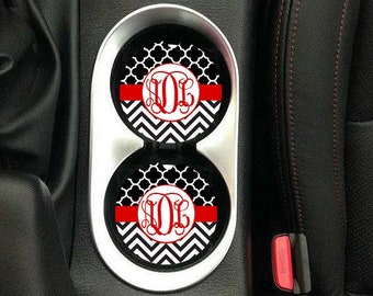 Monogrammed Car Coaster: Personalized Sandstone Cup Holder