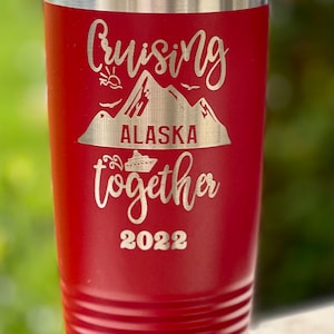 Gobelet personnalisé Alaska Cruise : Mug de voyage gravé en acier inoxydable
