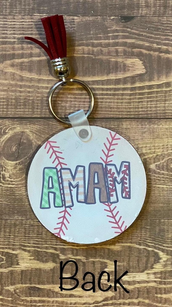 Baseball mom hotsell keychain
