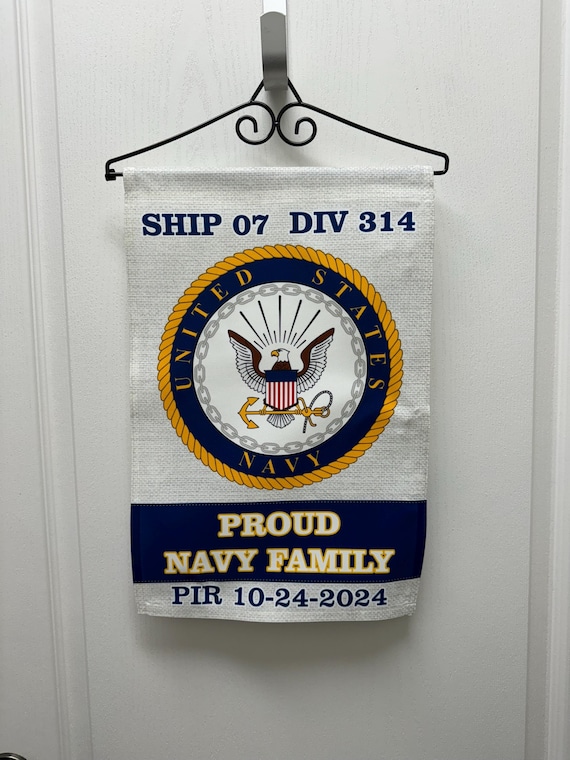 Personalized US Navy Garden Flag: Proud Parents, Bootcamp