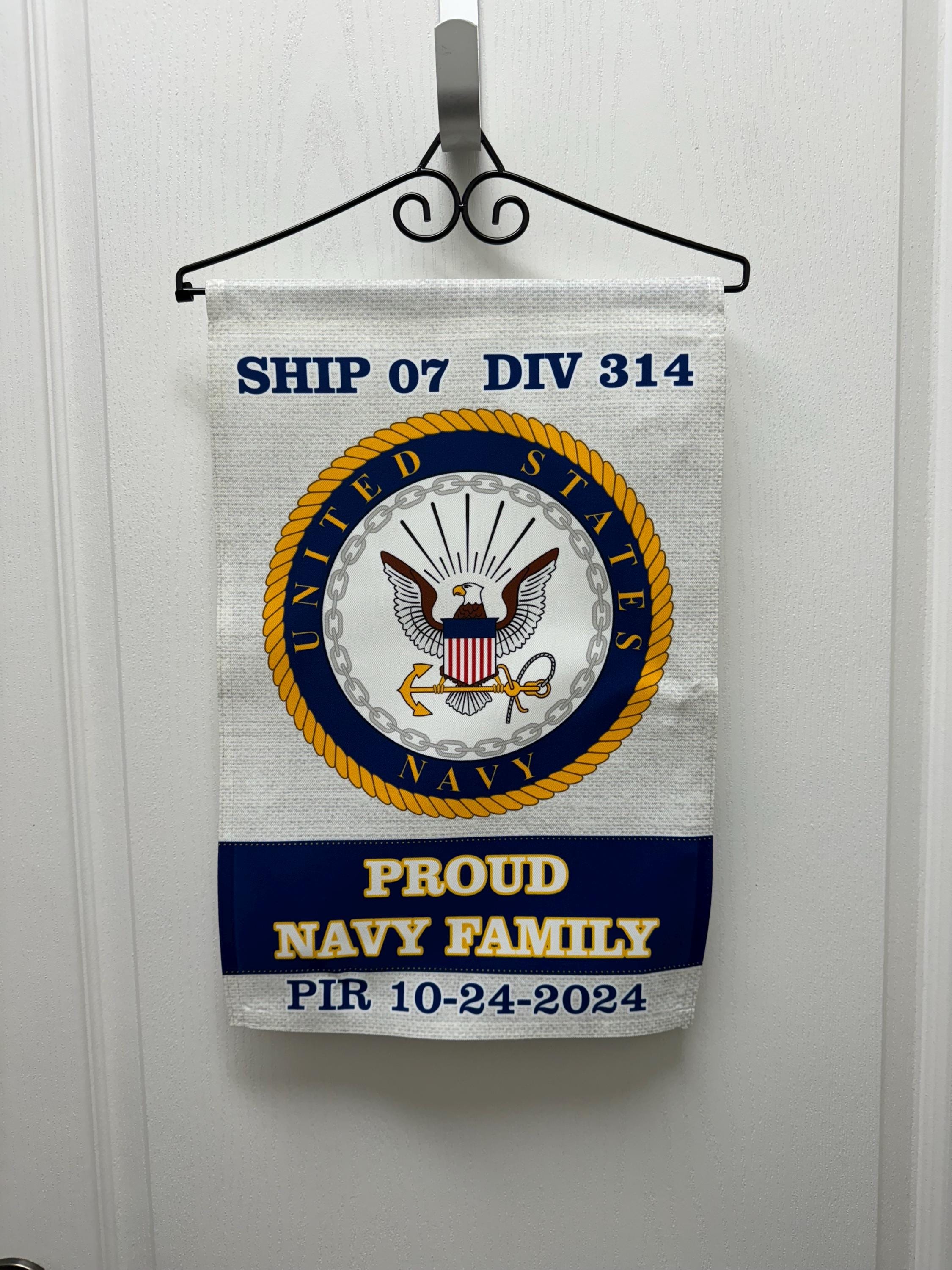 Personalized US Navy Garden Flag: Proud Parents, Bootcamp