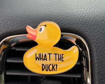 Rubber Duck Car Vent Clip: "What the Duck" New Driver Gift