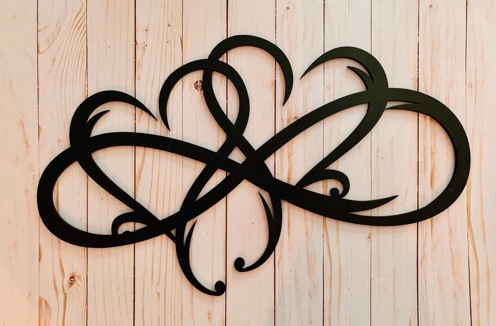 Download Double Infinity Heart Wood Sign/Infinity Symbol/Wall Art ...