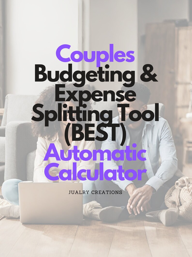 Couples Budgeting Expenses and Splitting Tool and Automatic Calculator Etsy