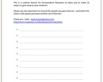 Licença para fazer 10 cópias do The Permaculture Journal