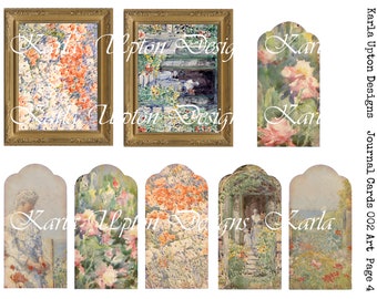 Journal Cards Ephemera 002 Garden Art