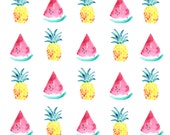 watermelon and pineapple A5 print