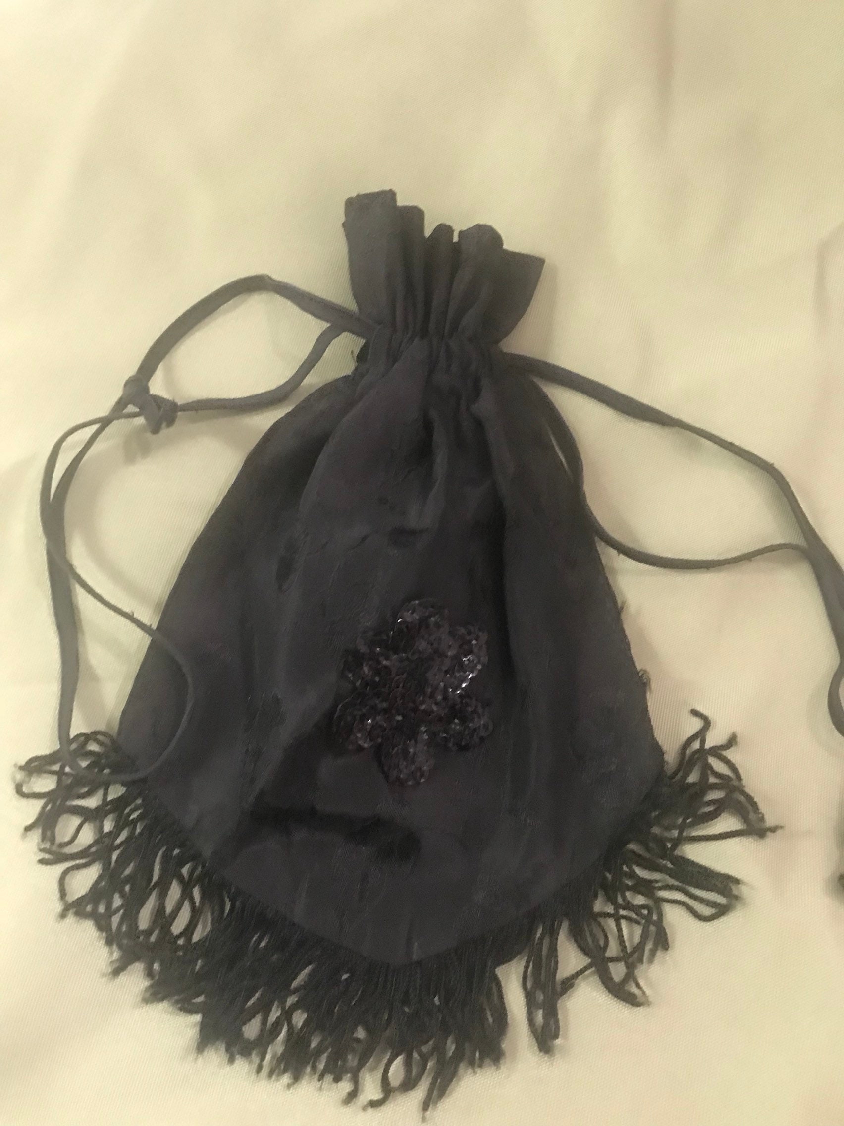 Vintage 1800's style Costume purse black or white