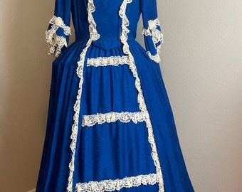 Women's vintage dress, colonial style, martha washington size m/l