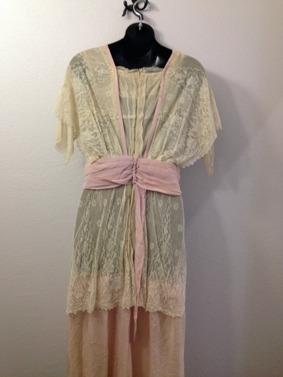 Handmade Vintage lace dress - image 4