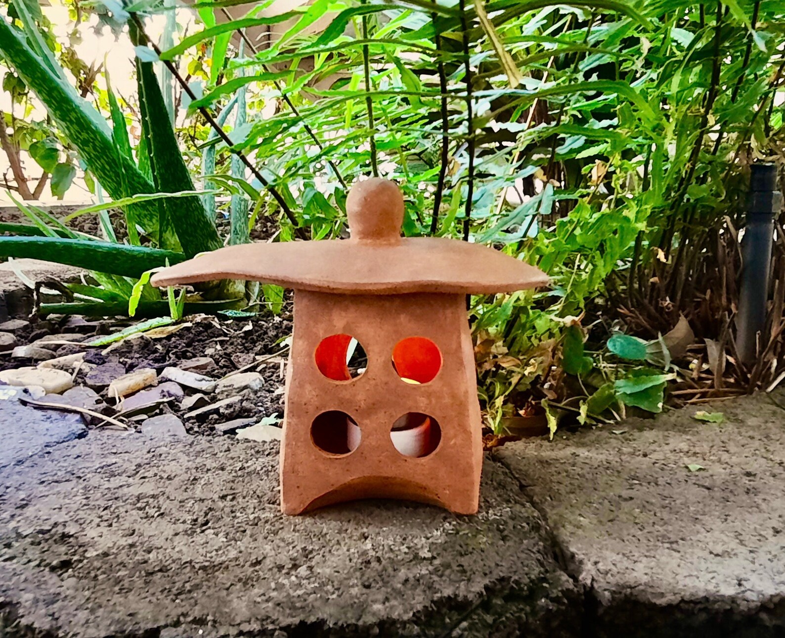 Japanese Lantern Ceramic Lantern Lantern Candle Holder Etsy