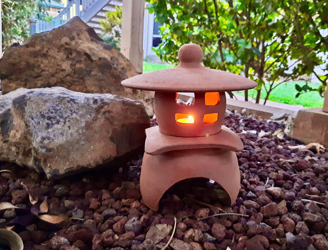 Authentic Zen Garden Lantern Japanese Ceramic Lantern Etsy