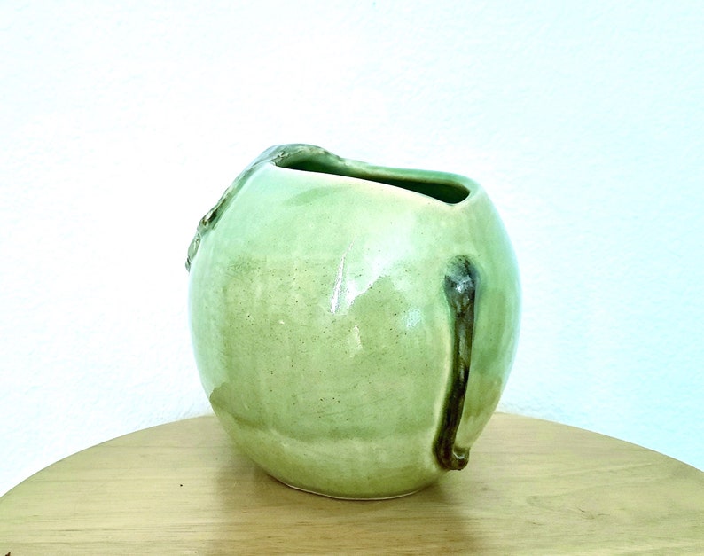 Elephant Vase Elephant Sculpture Relief Handmade Jade Green Etsy