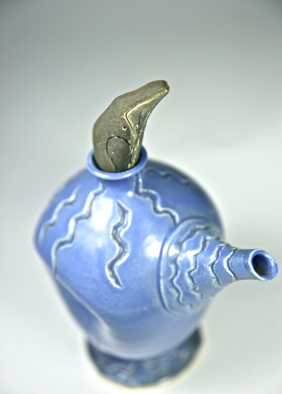Japanese White Glazed Ceramic Soy Sauce Dispenser Bottle with Cork Stopper 4 1//2 Inches