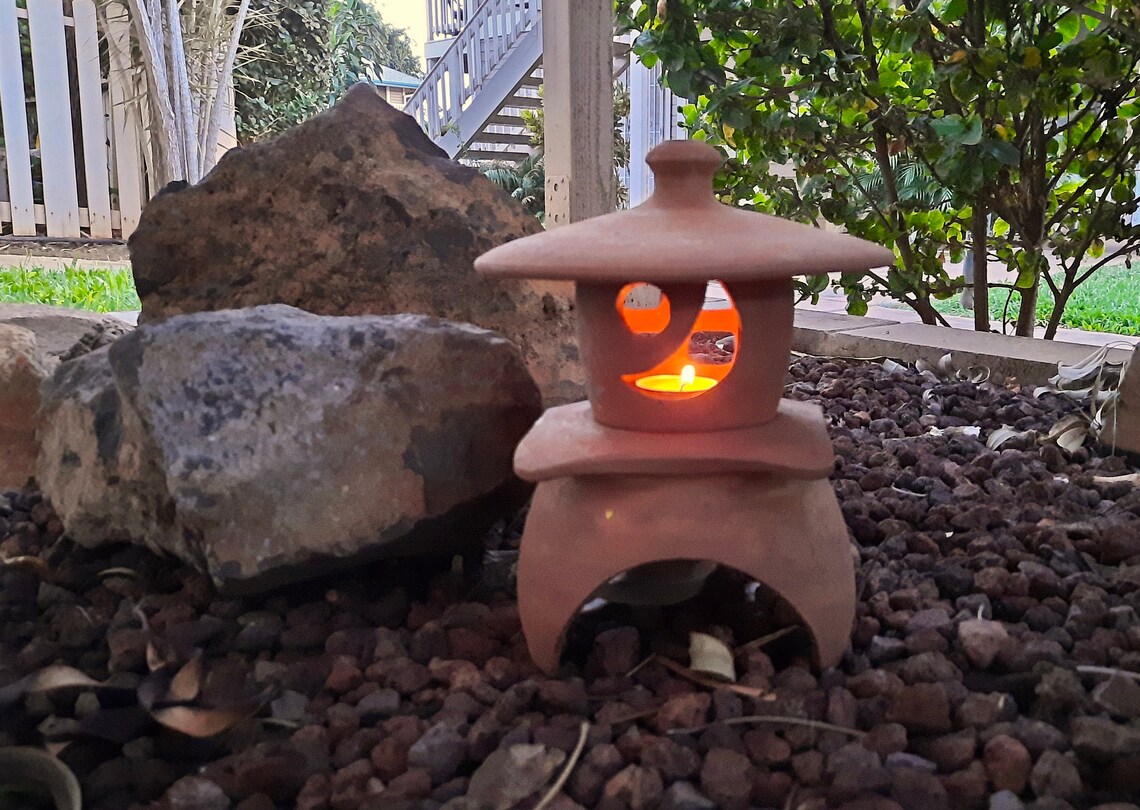 Authentic Zen Garden Lantern Japanese Ceramic Lantern Etsy