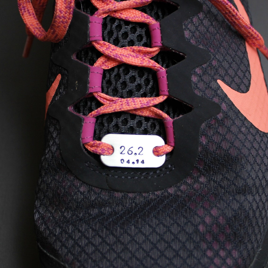 CUSTOM SHOELACE PLATE Charm Personalized Hand Stamped Etsy