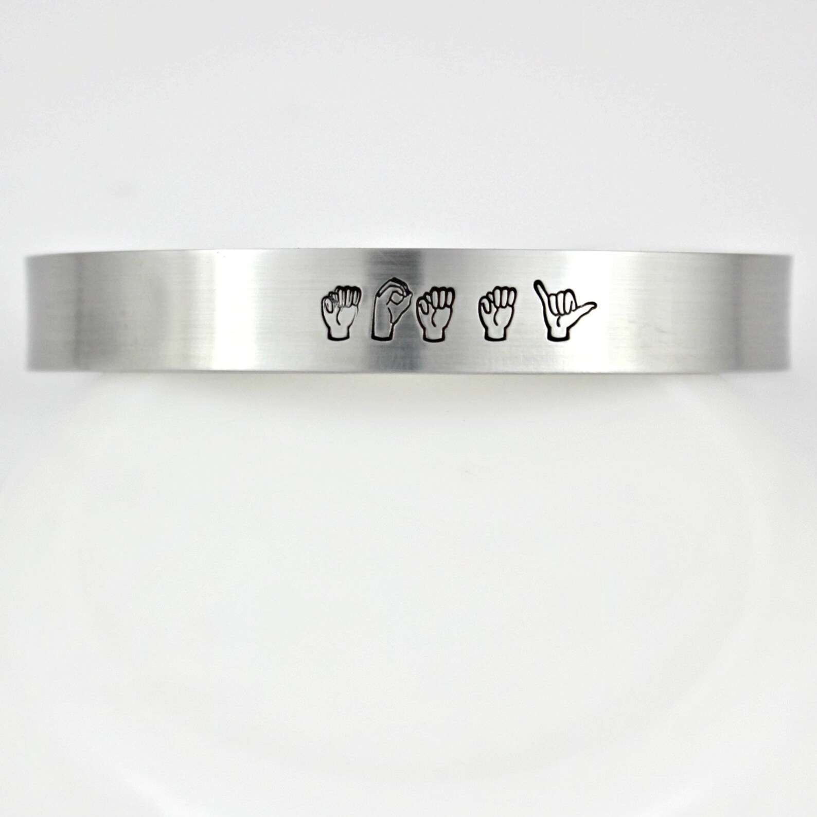 PERSONALIZED ASL CUFF • Hand Stamped • Stainless Steel • Bracelet ...